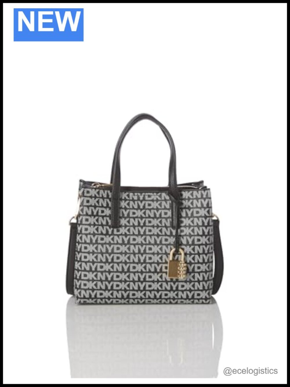 Farah Crossbody Satchel with Padlock Charm Faux Leather Textured